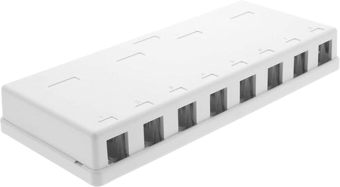 Networx Keystone Jack Surface Mount Boxes (8 Port, White)...