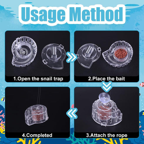 MiOYOOW Planaria Trap, Transparent Planaria Catcher Natural Aquarium Snail Trap for Aquarium Fish Tank Planaria Leech Small Snail...