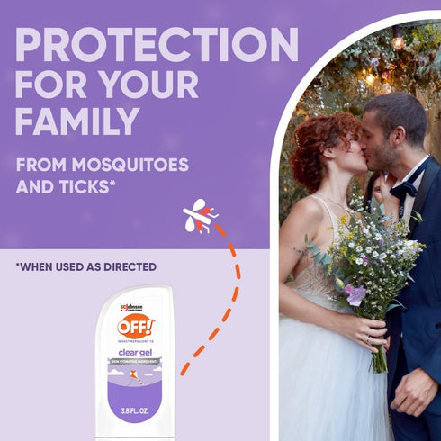 OFF! Clean Feel Insect Repellent Clear Gel with 20% Picaridin, Bug Repellent with Long Lasting Protection from Mosquitoes, Hydrating, 3.8 oz...
