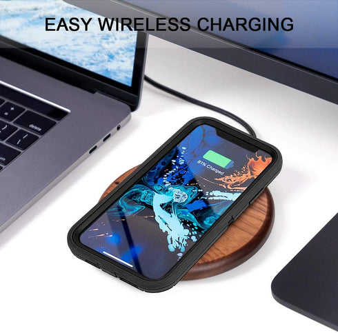 Sansunto for iPhone 13 Pro Max Case and 12 Pro Max Case, Full Body Protection Heavy Duty Shockproof Military Grade 3 in 1 Silicone Rubber with Har...