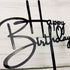 Happy Birthday Cake Topper for Birthday Party Decorations (Black Acrylic)...
