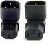 chenyang 2 Pack IEC 320 C14 to C13 Power 90 Degree Right Angled Extension Converter Connector Adapter...