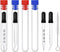 4pcs 1ml Dropper, Eye Dropper Glass with Measurements Bent & Straight Tip, Calibrated Pipettes Dropper with Rubber Head Liquid Accurate Dropper fo...