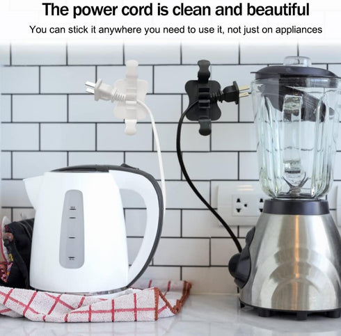 Cord Organizer for Kitchen Appliances, 6 PCS Sticky and Sturdy Cord Wrapper, Kitchen Appliance Cord Organizer Stick on Small Appliances, Mixer, Pr...