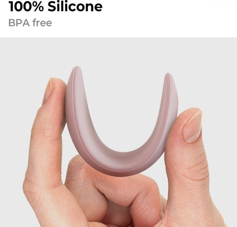 Carrotez Small Silicone Coffee Spoon Rest 2 pcs (0.2" x 1.6" x 3.74"), Spoon Holder Flexible almond-Shaped for Next to Coffee Maker - Kitchen Uten...