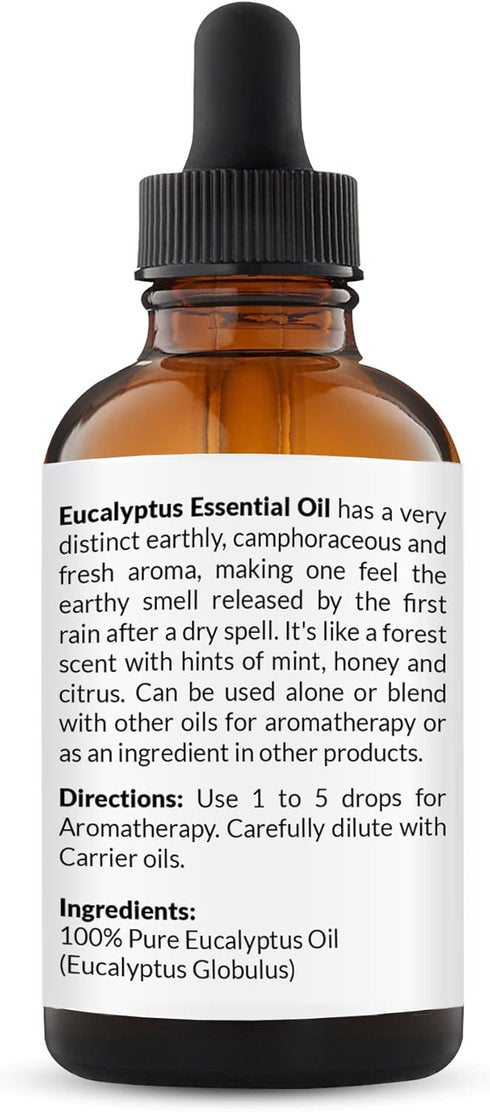 NaturoBliss 100% Pure Natural Undiluted Eucalyptus Essential Oil (4oz) Premium Therapeutic Grade Aromatherapy...