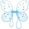 Firefly Imports Organza Nylon Butterfly Wings with Glitters, Kids Size, 12-Inch (Blue)...