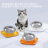 Tilted Cat Food Bowls, Cat Feeding Bowls Whisker Friendly, Raised Cat Bowls for Indoor Cats, Slanted Flat Plastic Feeder Elevated Angled Design, 3...