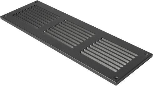 Vent Systems 12'' x 4'' Inch - Anthracite - Air Vent Cover Metal Air Return Grill with Built in Pest Guard Screen HVAC Vent Cover for Home Improve...