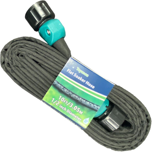 Garden Flat Soaker Hose 10 Ft for Garden Beds, Water Hose Linkable Irrigation System Lightweight and Easy Gardening Yard Work Watering Plants and ...