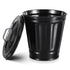Mini Trash Can, Trash Can Desk Trash Can with Lid Office Garbage Can Countertop Tiny Waste Black Bathroom Garbage Can Basket Outdoor Trash Can for...