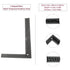 Metal L Square Ruler, 90 Degree Right Angle Metric and Inches Ruler, Double Sided Ruler with Clear Scale, Stainless Steel Right Angle Measuring To...