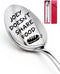 Joey Doesn't Share Food Spoon Funny Engraved Stainless Steel Spoon, Kitchen Dinner Spoon Tv Show Merchandise, for Friends Brother Sister Christmas...