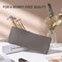BEZOX Makeup Brush Holder - Stylish Silicone Make Up Brushes Case Organizer, Zipper Cosmetic Brush Bag Pouch for Travel - Light Brown...