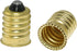 E14 to E12 Adapter SQXBK 8PCS Gold European Base to Candelabra Screw Lamp Adapter E14 to E12 Light Socket Reducer...