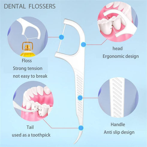 Dental Floss Picks,344 Count Tasteless Tooth Picks Flossers,Travel Floss with Travel Case,Tooth Picks Flossers for Oral Cleaning,Oral Care Flosser...
