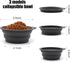 SLSON Collapsible Dog Bowl Foldable Dog Travel Water Bowls Integrated Molding No Plastic Rim Portable Pet Feeding Bowl for Walking Hiking Outdoors...