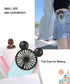 Cute Personal Mini Fan(2 PACK), Mini Handheld Fan, USB Rechargeable Portable Fan with Stylish LED Light,3 Speed Adjustable,Cute Mouse,for Kids Gir...