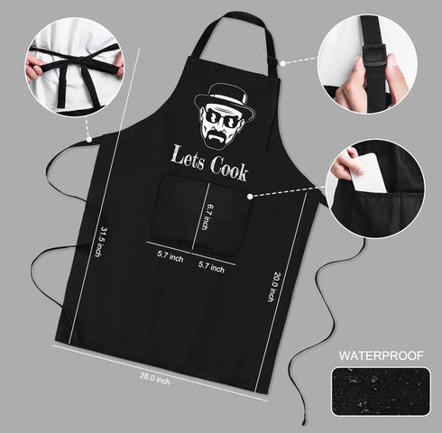 Aprons for Men, Mens Apron, Funny Aprons for Men, Chef cooking apron, Chef Aprons Grilling Gifts, Husband Birthday Gift, Gifts for Husband, Father...