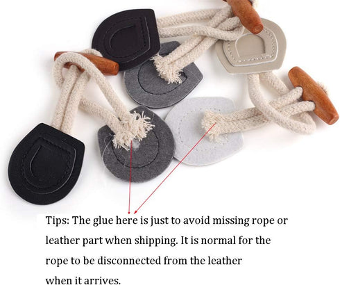 4 Sets Sew-On Toggle with Wooden Horn Button for Coat Jackets Shawl DIY Sewing Accessories (Brown)...