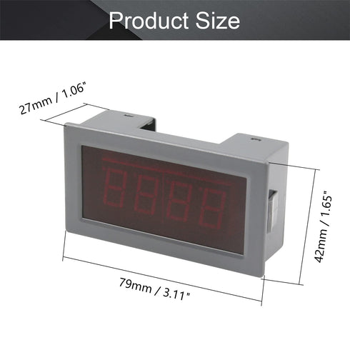 Fielect Digital AC Voltmeter Panel AC 0-300V LED Digital Volt Voltmeter Panel AC Voltmeter, 3 1/2 Digit...