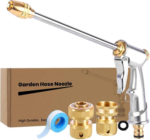 Garden Hose Nozzles,High Pressure Water Hose Nozzle Sprayer Head,360°Water Adjustment,2 Different Types of 3/4”Quick Connectors, for Watering Gard...