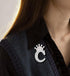 Crystal Crown Initial Letter Brooch Pin Queen Crown Alphabet Letter Lapel Pin Badges for Dress Coat Suit Shoolbags A-Z Letter Breastpin for Clothi...