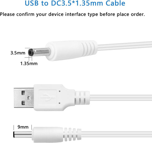 Replacement Charger Cord for FOREO Luna Series Facial Cleanser Foreo Luna/ Luna2/ Luna3/ Luna Mini/Luna Mini 2/FOREO ISSA Series E-Toothbrush USB ...