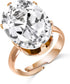Linawe Cubic Zirconia Diamond Moissanite Love Rings for Women, 14K Gold/Rose Gold/Silver Adjustable Chunky Ring, Costume Rhinestone Jewelry for We...