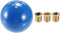 Car Manual 4 Speed Ball Gear Shift Knob Kit, Round Short Throw Shifter Universal for Manual Transmission Vehicles Durable Acrylic Blue with Adapte...