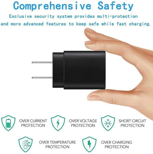 for Samsung USB-C Super Fast Charging Wall Charger - 25W PD Charger Adapter with Type-C Cable(5ft) for Samsung Galaxy S25 S24 S23 S22 Ultra Plus S...