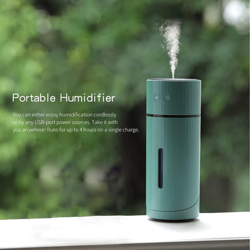 PALANCHY Rechargeable Portable Humidifiers,Cool Mist mini Humidifier with Adjustable Angle,260ml Water Tank Small Humidifier USB and Battery Power...