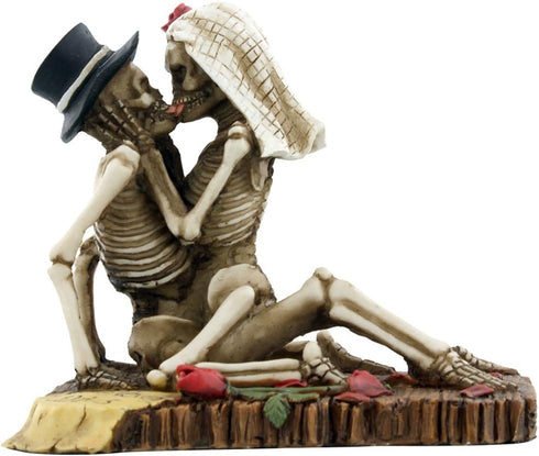 SUMMIT COLLECTION Love Never Dies Passionate Wedding Skeleton Couple Figurine, Resin Desk and Shelf Decoration...