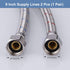 Faucet Supply Lines 3/8" to 3/8" Female Compression Thread 1 Pair, ARCORA 9“ Faucet Hose Connects Kitchen Bathroom Sink to Water Supply...
