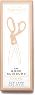 DesignWorks Ink Multipurpose Scissors with Painted Enamel Handles and Gold Stainless Steel Blades - The Good Scissors, 7.55-Inches, Taupe...