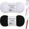 2 Pack T-Shirt Yarn Set?White and Black Knitting Crochet T Shirt Yarn?Tshirt Yarn Kit for Crocheting, Ribbon Cotton Yarn, Knitting Yarn Ball......