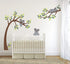 Three Cute Koalas Tree Branches Wall Decal Wall Sticke Family Tree Wall Decal Vinyl Wall Sticker Baby Nursery Decor Kids Room Decoration (Brown)...