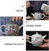 Ciieeo 1pc Ceramic Teapot Floral Tea Kettle Japanese Tea Kettle Enamel Teapot Infuser Floral Teapot Ceramic Pour Teapot Loose Leaf Tea Steeper Pot...