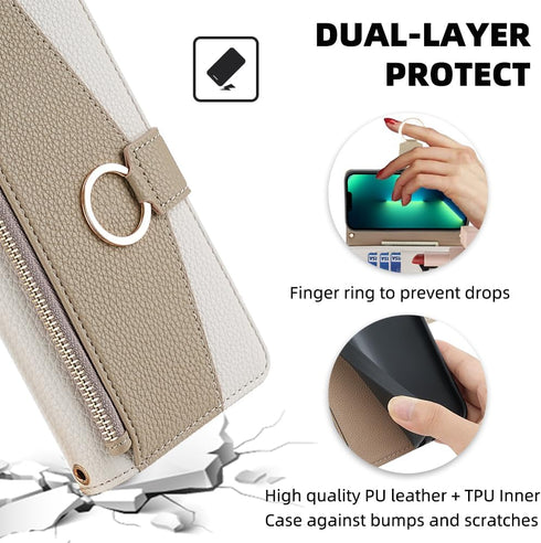 Asuwish Phone Case for Samsung Galaxy S22 Ultra 5G Wallet Cover with Screen Protector and Mirror Flip Cover Ring Credit Card Holder Crossbody Stra...