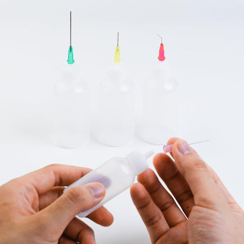 50ml Precision Tip Applicator Bottle, with Blunt Tip Needle and Cap, 18G 20G 25G Needle Tip Squeeze Bottle, Oil Dropper Bottle, Glue Bottles with ...
