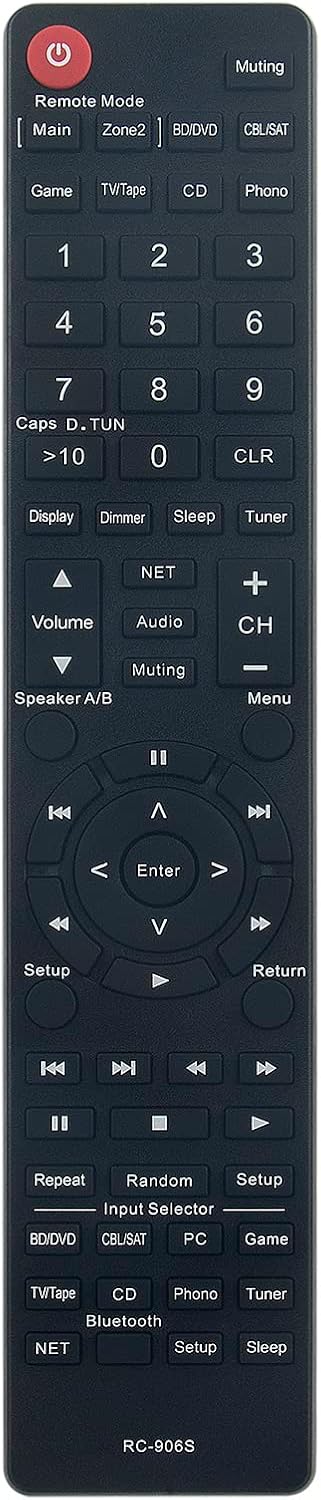 RC-906S Replace Remote Control fit for Integra Receiver DTM-7 DTM-6 DTM-40.7...