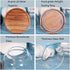 Large Glass Food Canisters, 93 FL OZ(2750ml) Kitchen Serving Stoarge Container with Airtight Wooden Lids, Cereal Dispenser Jars for Spaghetti Past...