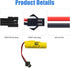 2 pcs 3.7V 14500 500mAh Batteries with 4 in 1 SM2P Charger for C2 D828 E35 DE38 DE40 DE50 DE55 TB202 TM141 Double Sided RC Stunt Car Small Tumblin...