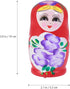 TOYANDONA Russian Nesting Dolls for Kids, Wood Matryoshka Doll Stacking Nested Set Handmade Girl-Pattern Nesting Dolls Toys for Christmas Mothers ...
