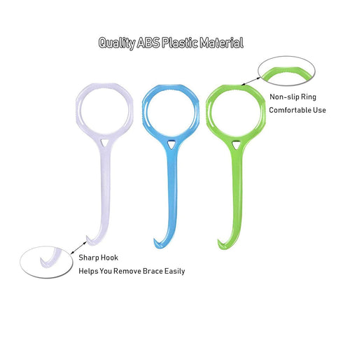 Aligner Remover Tool and Dental Elastic Rubber Bands Placers for Braces, HRASY Oral Care Accessories, 12 Pieces, Blue&White...
