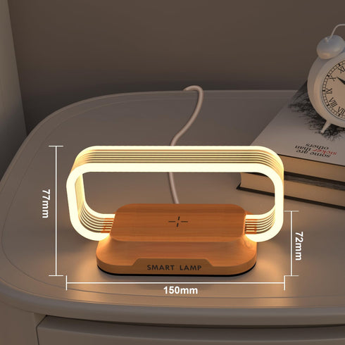 Small Nightstand Lamp with Wireless Charger,Cute Bedside Lamp for Bedroom,Small Table Lamp with Phone Charger,Mini Night Light for Boys Girls,Tiny...