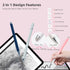 Stylus Pens for Touch Screens, 2 in 1 Magnetic High Sensitivity Capacitive Pen with Built-in Spare Precise Disc Nib, Compatible with iPhone/iPad/A...