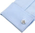 Chinese Character Wedding "XI" Marry Groom Gift Silver Round Cufflinks...