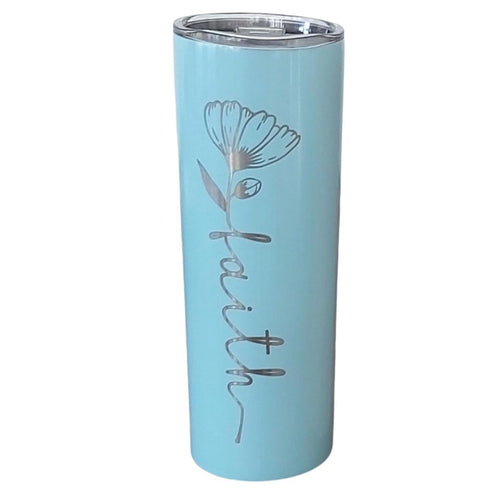 Faith Coffee Mug, Christian Travel Mug, 20 0z slim insulated tumbler, Jesus Coffee Mugs for Women...