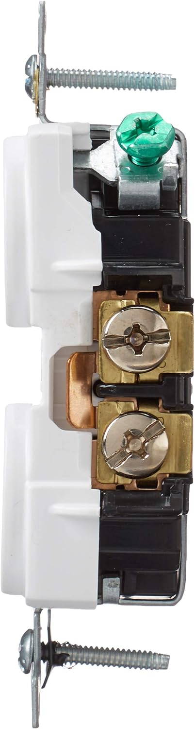 Leviton 8300-HW 20-Amp, 125-Volt, Heavy Duty Hospital Grade, Duplex Receptacle, Straight Blade, Self Grounding, White